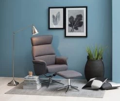 Fauteuil Relax Alura Avec Repose-pieds - Gris