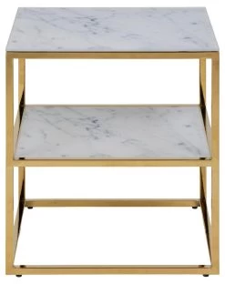 Table D'appoint Anika 45x40cm 1 étagère - Marbre Blanc/ Doré 16 Table D'appoint Anika 45x40cm 1 étagère - Marbre Blanc/ Doré -Magasin De Meubles BB927BEA E1B0 44BA 9714 D36567433014 ef2c