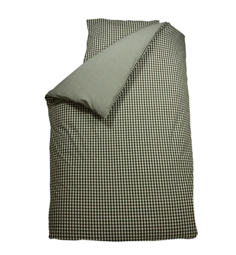 Housse De Couette Junior 120x150 Cm Carreaux - Gris 1 Housse De Couette Junior 120x150 Cm Carreaux - Gris