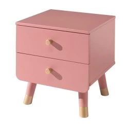 Table De Chevet Billy Rétro 2 Tiroirs - Rose -Magasin De Meubles BINA2213 INF e47b