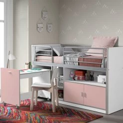 Lit Combiné Bonny 91 - Rose -Magasin De Meubles BONHS9115b 840a 1