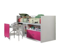 Lit Combiné Bonny 91 - Fuchsia -Magasin De Meubles BONHS9144 ed88