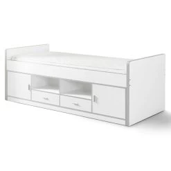 Lit Banquette Bonny Avec Rangements - Blanc -Magasin De Meubles BONKB9014 INF d2c6