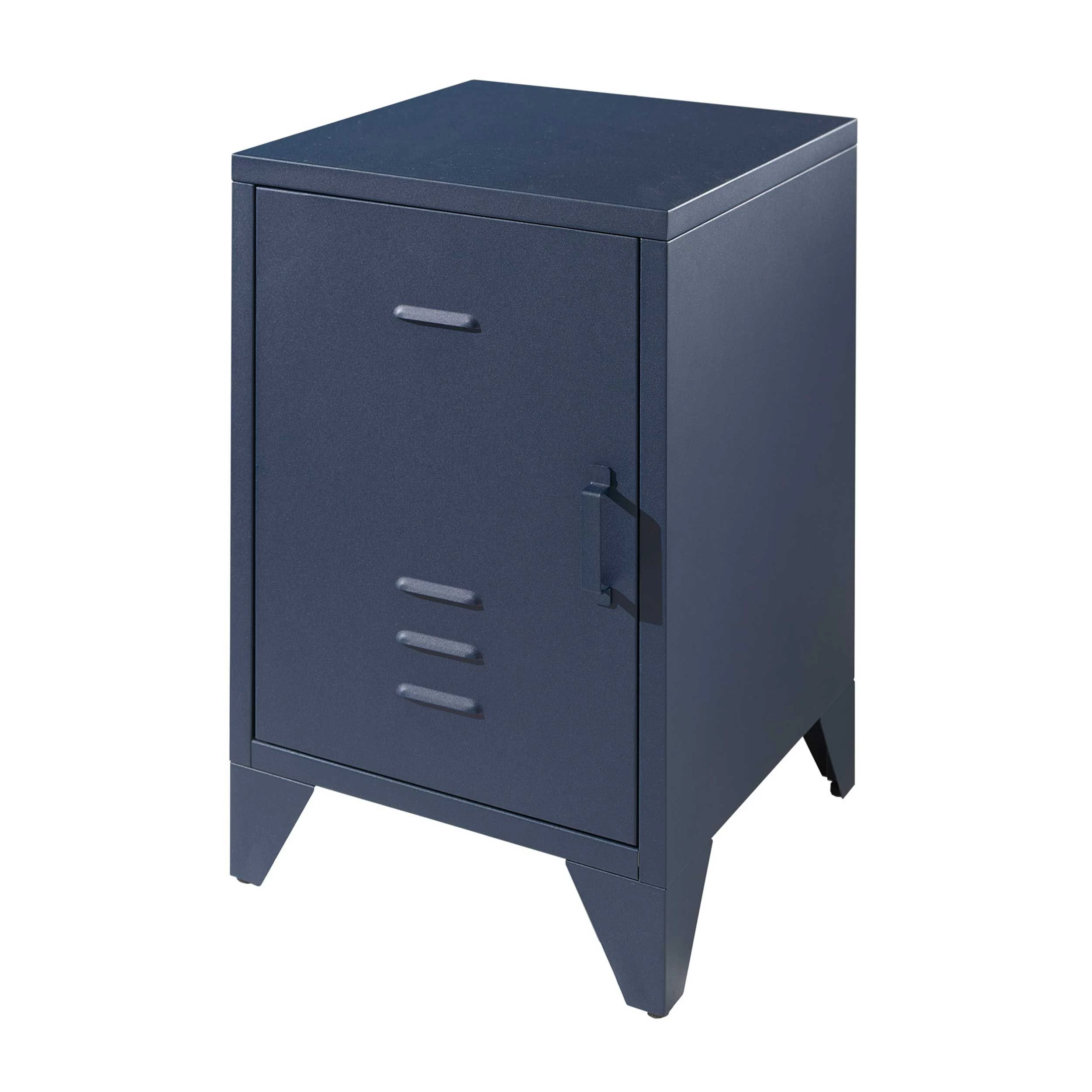Table De Chevet Bronxx Locker En Métal - Bleu Denim Mat 1 Table De Chevet Bronxx Locker En Métal - Bleu Denim Mat