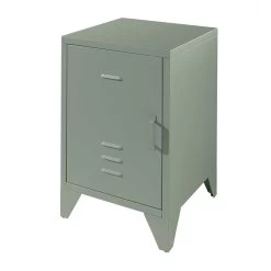 Table De Chevet Bronxx Locker En Métal 40x60 - Vert Olive Mat