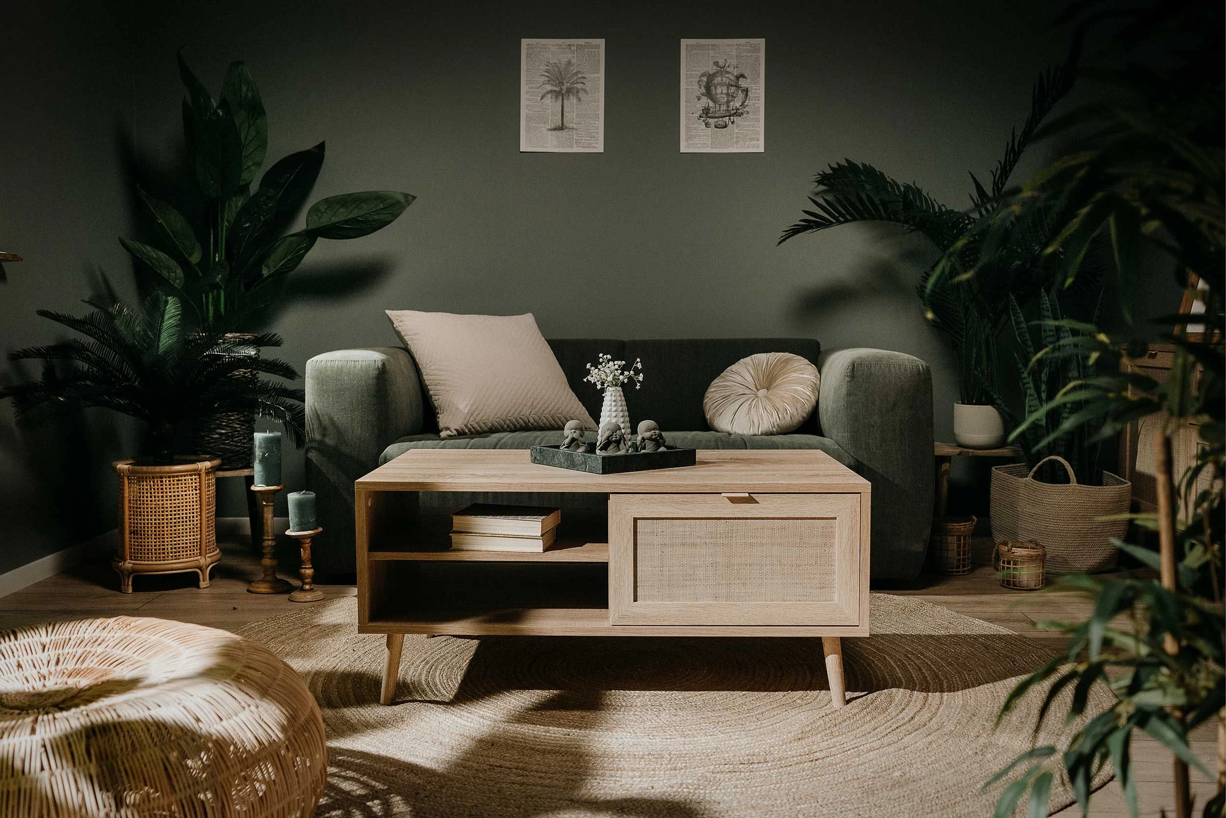 Table Basse Bilal 100x60 Avec 1 Porte - Chêne/raphia Imprimé 9 Table Basse Bilal 100x60 Avec 1 Porte - Chêne/raphia Imprimé – Image 9