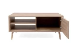 Table Basse Bilal 100x60 Avec 1 Porte - Chêne/raphia Imprimé 13 Table Basse Bilal 100x60 Avec 1 Porte - Chêne/raphia Imprimé -Magasin De Meubles Bali 55A Couchtisch frontal offen 1cad