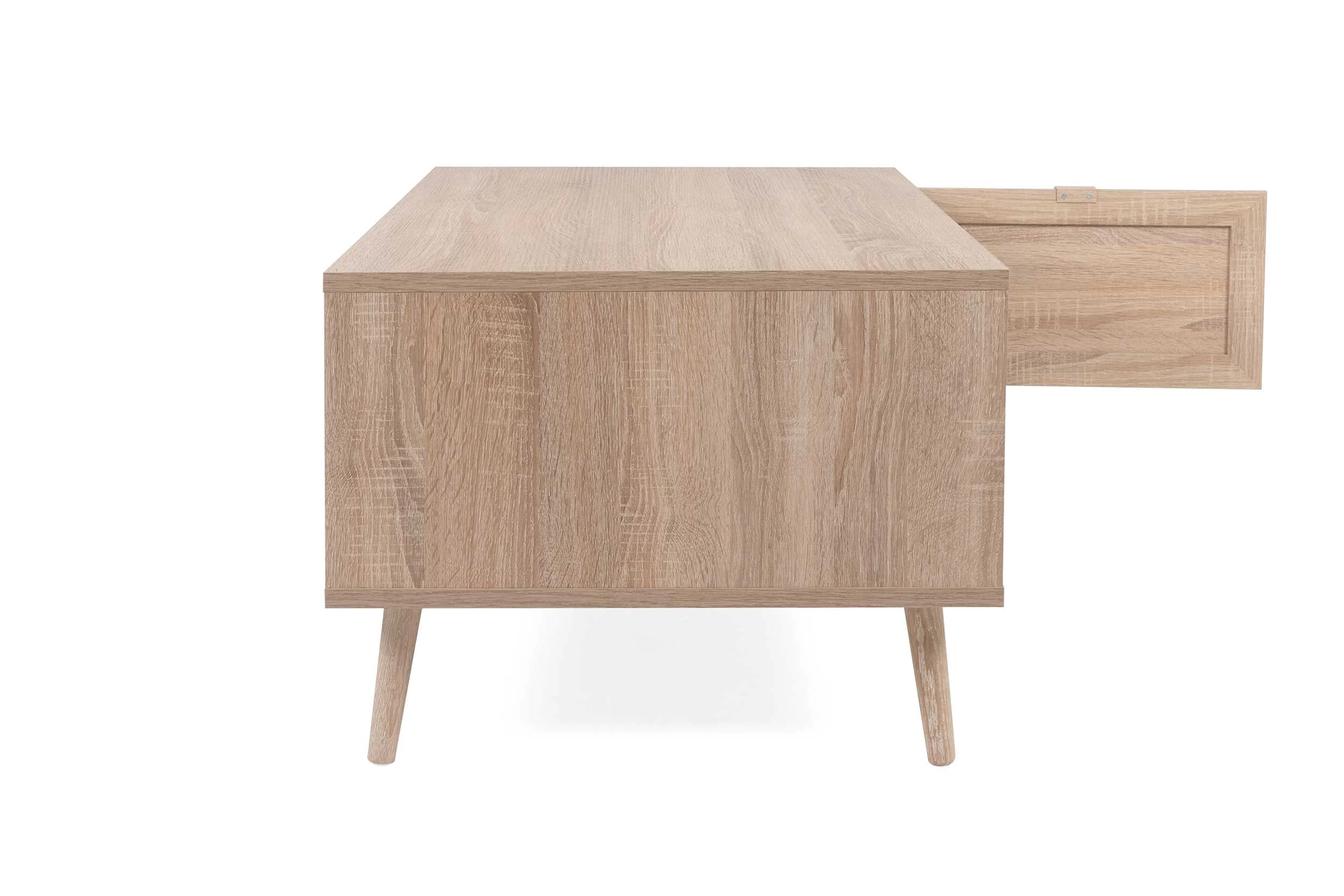 Table Basse Bilal 100x60 Avec 1 Porte - Chêne/raphia Imprimé 5 Table Basse Bilal 100x60 Avec 1 Porte - Chêne/raphia Imprimé – Image 5