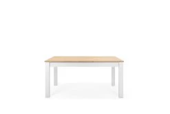 Table à Manger Extensible Berge 160/215x90 - Blanc/chêne -Magasin De Meubles Bergen 50 frontal 3ca7