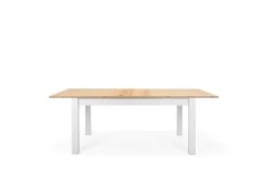 Table à Manger Extensible Berge 160/215x90 - Blanc/chêne -Magasin De Meubles Bergen 50 frontal ausgezogen 4ed7
