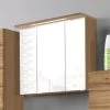 Armoire De Toilette Bobbi 80cm Modèle 1 3 Portes & Eclairage LED - Chêne