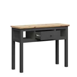 Coiffeuse Enid 114cm1 Tiroir - Gris -Magasin De Meubles Bondy Graphit Artisan Seitlich Offen Freisteller 36 218 T3 9509