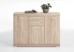 FMD Commode Cristal 3 Portes Et 2 Tiroirs 120x90x35 - Chêne 8 FMD Commode Cristal 3 Portes Et 2 Tiroirs 120x90x35 - Chêne -Magasin De Meubles Bristol 3 Eiche frontal 0ec9