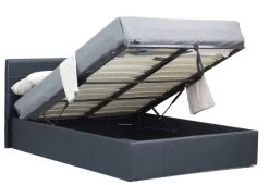 Lit Coffre Chance Avec Espace De Rangement 160x200 - Similicuir Noir -Magasin De Meubles CHANEL CH 902 OPEN HR 7f7f