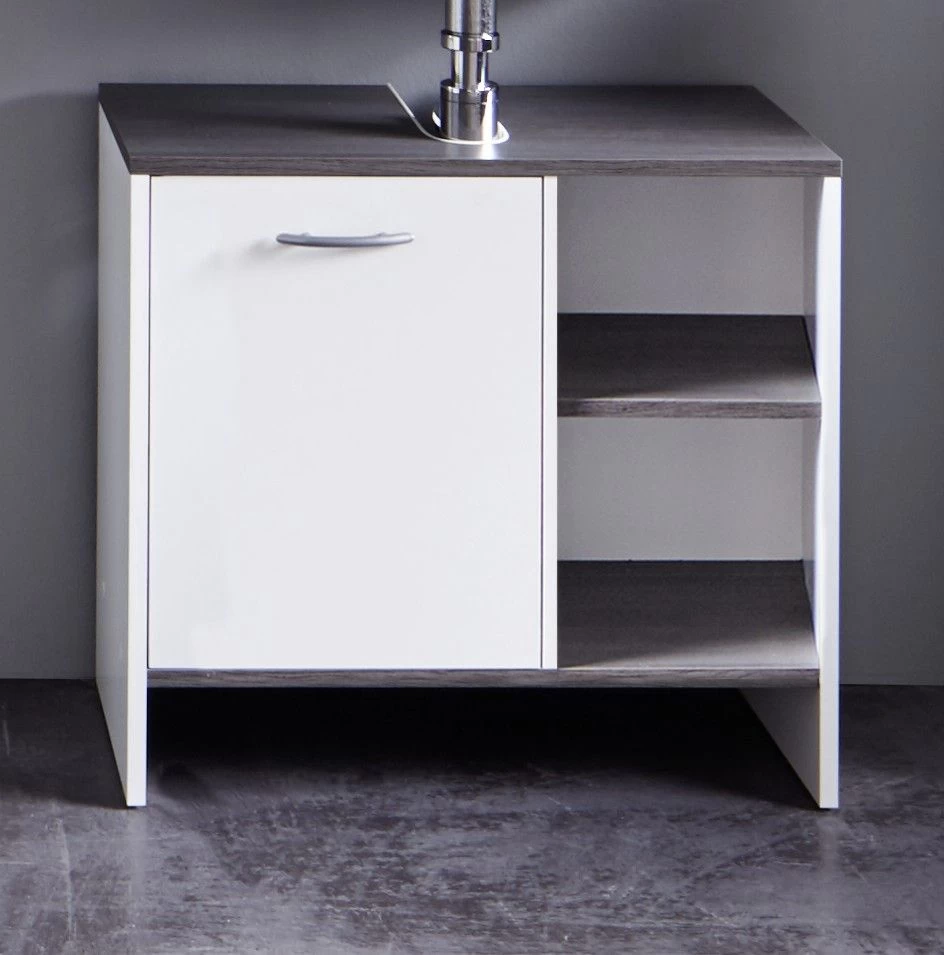 CaliforniaSanDiego Easy-Care Vanity Unit - White/Silver 1 CaliforniaSanDiego Easy-Care Vanity Unit - White/Silver