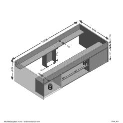 FMD Lit Banquette Carlo Avec Rangements - Blanc -Magasin De Meubles Carlo 1 3D 1a00