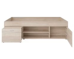 FMD Lit Banquette Carlo Avec Rangements - Chêne -Magasin De Meubles Carlo 1 Eiche frontal 8f04