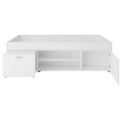 FMD Lit Banquette Carlo Avec Rangements - Blanc -Magasin De Meubles Carlo 1 Wei frontal 7ac9