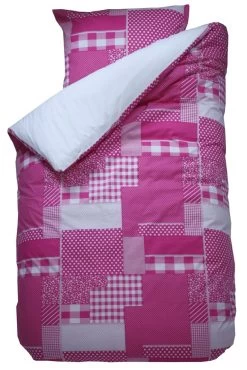 Housse De Couette Patchwork Rose