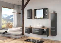 Meuble Suspendu Dasa 30cm 1 Porte - Graphite/gris Mat -Magasin De Meubles Davos Milieu B2 4671