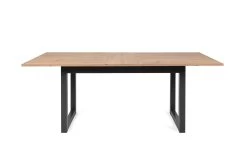 Table à Manger Extensible Damon 160/200x90 - Chêne Artisan/anthracite -Magasin De Meubles Denver 50 Esstisch ao frontal offen 2 ff0a