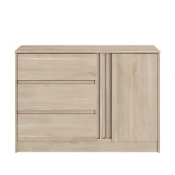 Commode Tokio 77cm-3 Tiroirs, 1 Porte Tournante, 1 étagère-décor Chêne 19 Commode Tokio 77cm-3 Tiroirs, 1 Porte Tournante, 1 étagère-décor Chêne -Magasin De Meubles ESCALE 3580 COPT F bd05