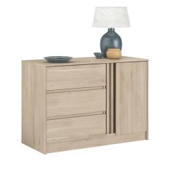 Commode Tokio 77cm-3 Tiroirs, 1 Porte Tournante, 1 étagère-décor Chêne 14 Commode Tokio 77cm-3 Tiroirs, 1 Porte Tournante, 1 étagère-décor Chêne -Magasin De Meubles ESCALE 3580 COPT STYLE C 1e17