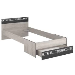 Lit Enfant Fabien 90x200 - Brun/gris -Magasin De Meubles FABRIC 2311 LITI OUV C 20200213010932 0ddc