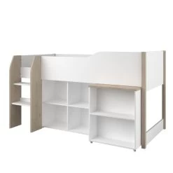Lit Combiné Moscon 90x200 - Blanc/chêne 13 Lit Combiné Moscon 90x200 - Blanc/chêne -Magasin De Meubles FINLAND 2530 OUV COMB F 20201017011619 a674