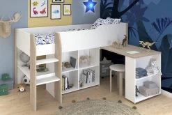 Lit Combiné Moscon 90x200 - Blanc/chêne 16 Lit Combiné Moscon 90x200 - Blanc/chêne -Magasin De Meubles FINLAND GARCON 2530 COMB OUV 20201017011611 24d3