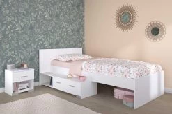 Lit Pour Enfant Gemma Avec Tiroir - Blanc -Magasin De Meubles GALAXY F 1350 L2TI 5350 CH1T 5354 65b1