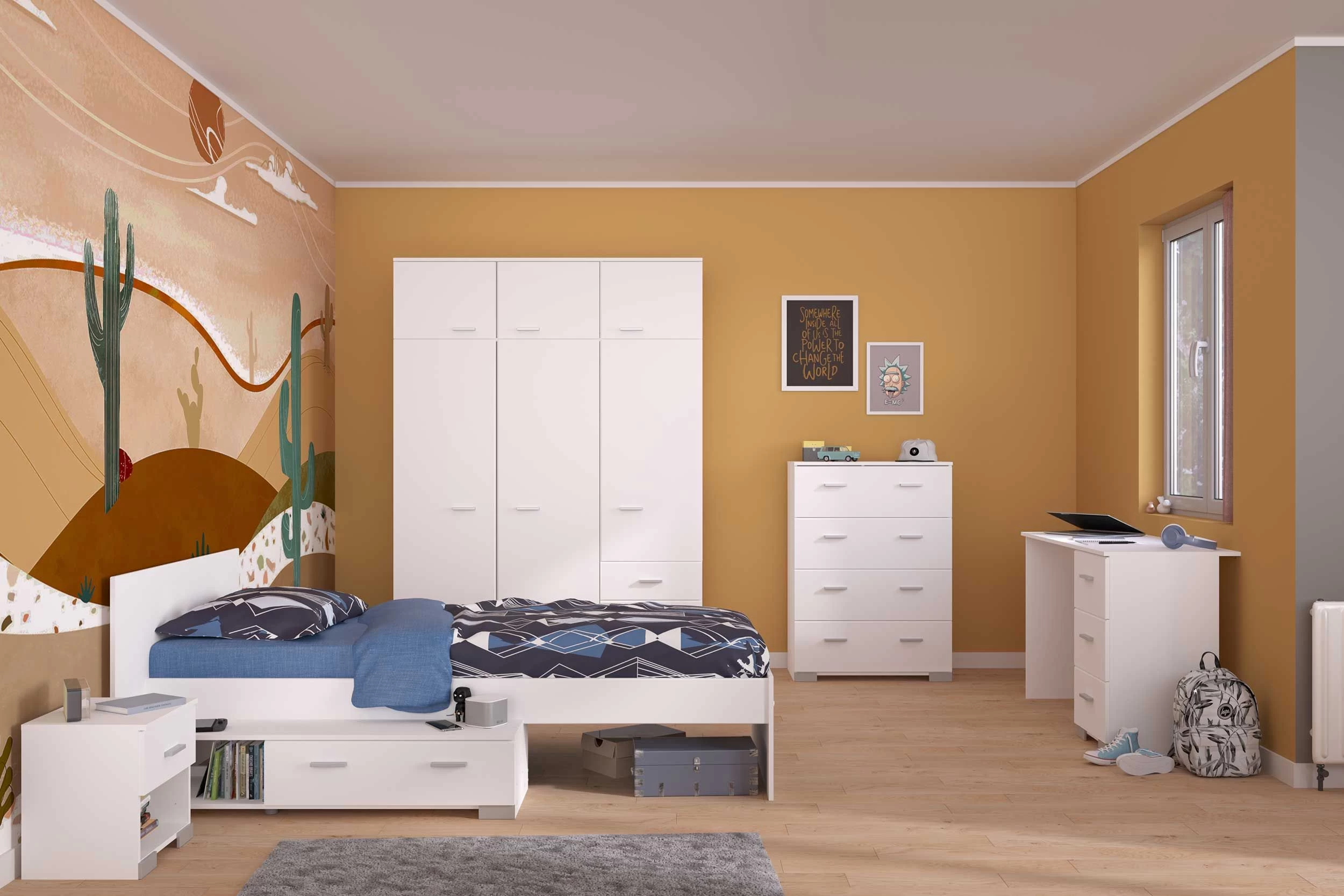 Lit Pour Enfant Gemma Avec Tiroir - Blanc – Image 3