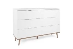 Chiffonnier Göteborg 120cm 6 Tiroirs - Blanc -Magasin De Meubles G teborg 2 Kommode perspektive geschlossen 63fc