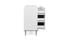 Chiffonnier Göteborg 120cm 6 Tiroirs - Blanc -Magasin De Meubles G teborg 2 Kommode seite offen 545d