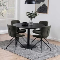 Table à Manger Ronde Ibiza ø110cm - Noir