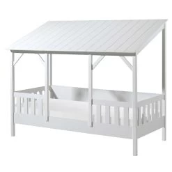Lit Cabane Malia 90x200 - Toit Blanc -Magasin De Meubles HB900314 INF a4e3