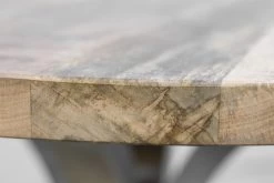 Table à Manger Regina Rond 140x140cm - Bois De Manguier/noir -Magasin De Meubles HSM60 4 0b22