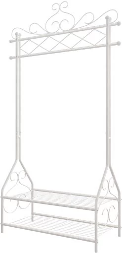 Songmics Portemanteau Et étagère à Vêtements Vintage Crème Avec étagères 11 Songmics Portemanteau Et étagère à Vêtements Vintage Crème Avec étagères -Magasin De Meubles HSR07W 1 f84f