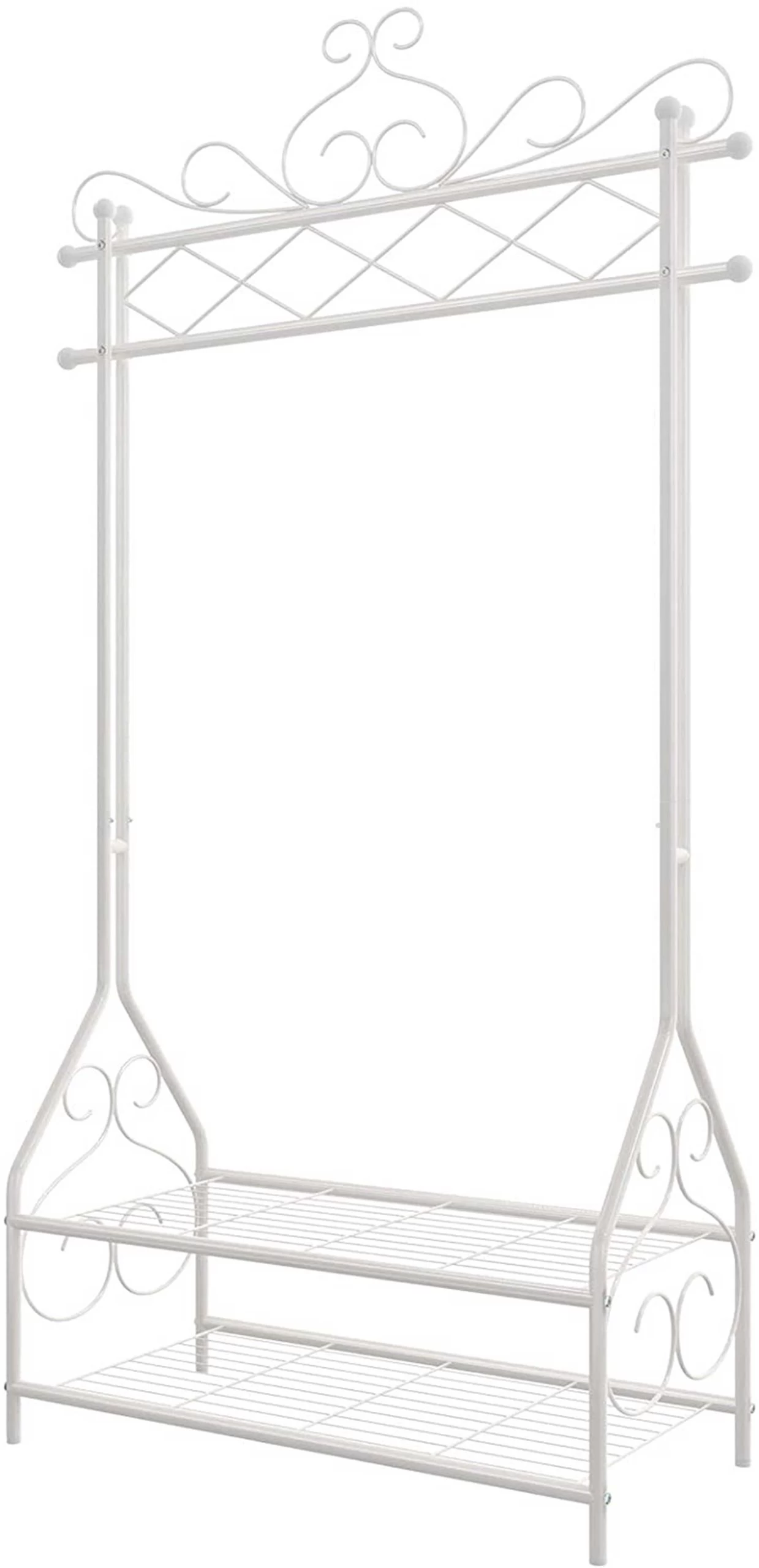 Songmics Portemanteau Et étagère à Vêtements Vintage Crème Avec étagères 6 Songmics Portemanteau Et étagère à Vêtements Vintage Crème Avec étagères – Image 6