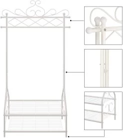 Songmics Portemanteau Et étagère à Vêtements Vintage Crème Avec étagères 8 Songmics Portemanteau Et étagère à Vêtements Vintage Crème Avec étagères -Magasin De Meubles HSR07W 3 eea6