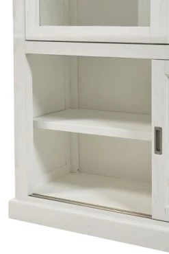 Vitrine Jover 130cm, 4 Portes - Blanc/décor En Chêne -Magasin De Meubles Hannover GL130 detail 5 bf48