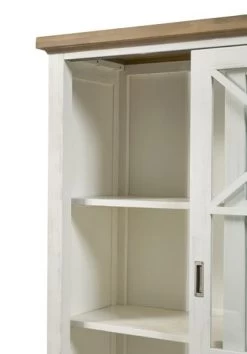 Vitrine Jover 130cm, 4 Portes - Blanc/décor En Chêne -Magasin De Meubles Hannover GL130 detail 6 f2e2