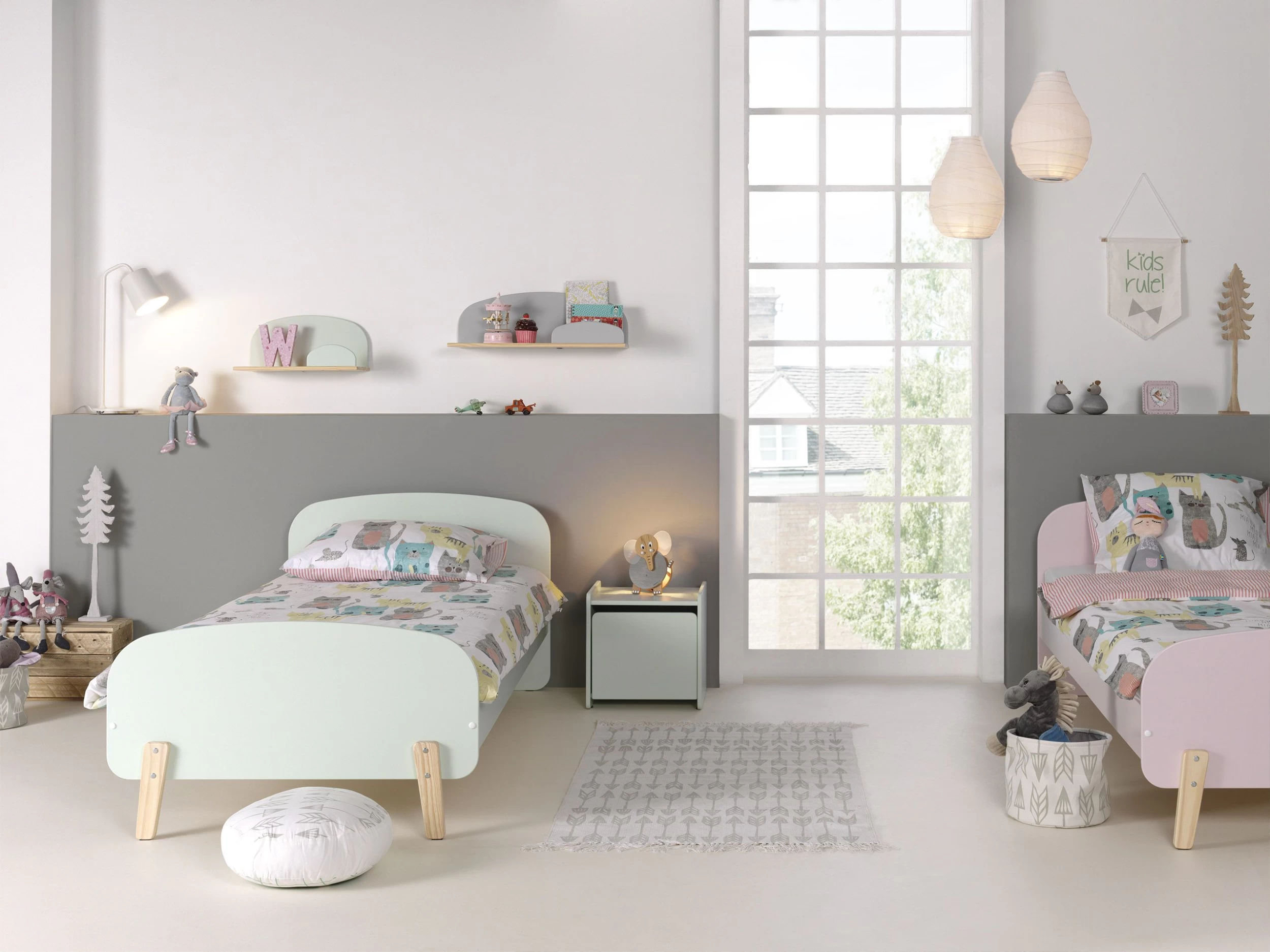 Table De Chevet Kiddy Avec Espace De Rangement - Menthe 4 Table De Chevet Kiddy Avec Espace De Rangement - Menthe – Image 4