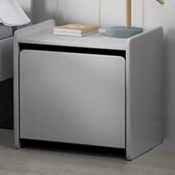 Table De Chevet Kiddy Avec Espace De Rangement - Gris Clair
