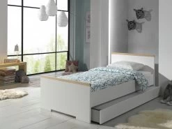 Lit London 90x200cm Avec Tiroir De Lit - Blanc -Magasin De Meubles LDCO1614 02 be9b