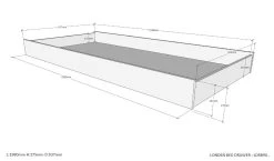 Lit London 90x200cm Avec Tiroir De Lit - Blanc -Magasin De Meubles LDCO1614 06 a7d2