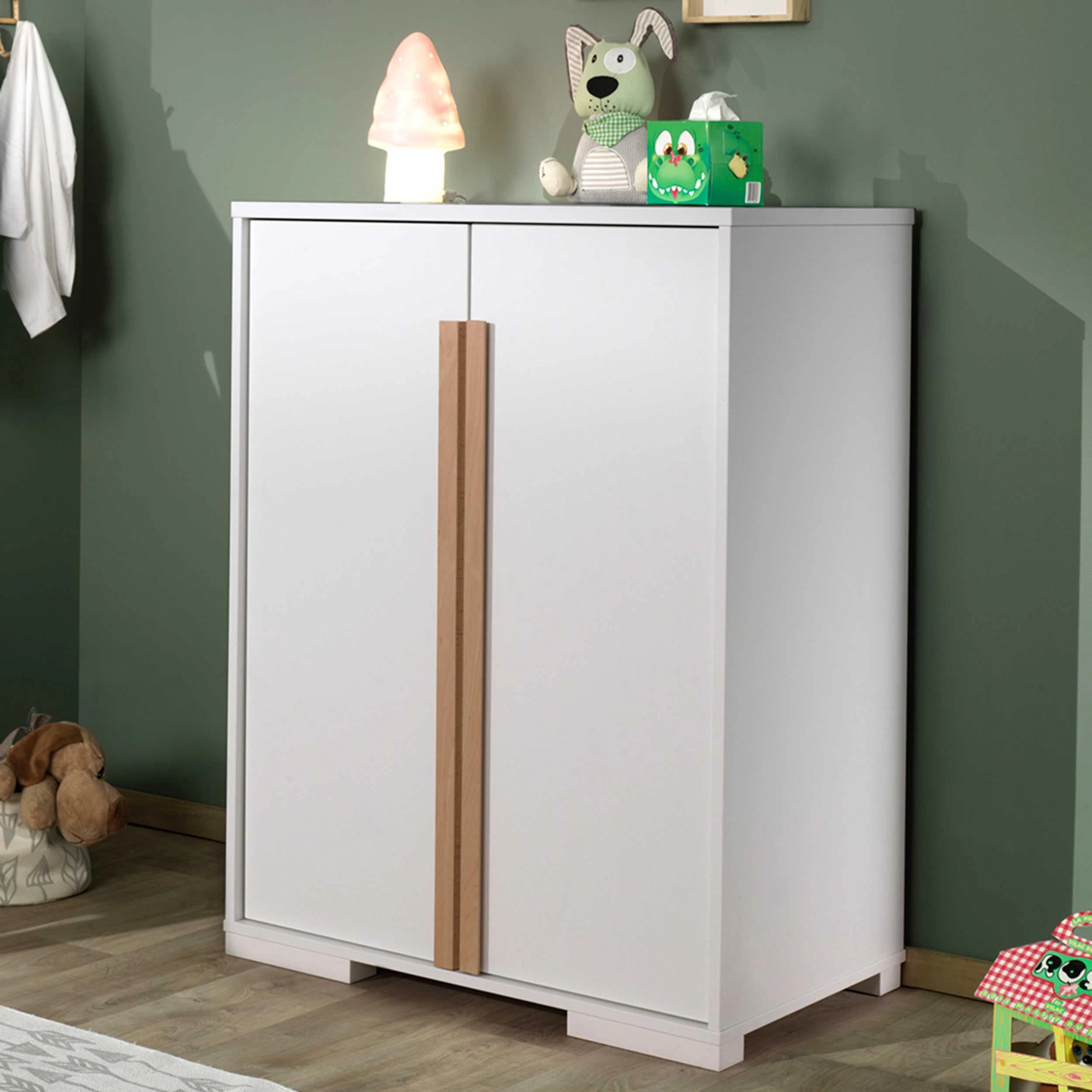 Armoire Pour Enfants London 98x56x116cm - Blanc 1 Armoire Pour Enfants London 98x56x116cm - Blanc