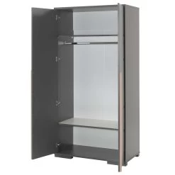 Armoire London 98cm Avec 2 Portes - Anthracite 14 Armoire London 98cm Avec 2 Portes - Anthracite -Magasin De Meubles LDKL1280 02 INF edcc