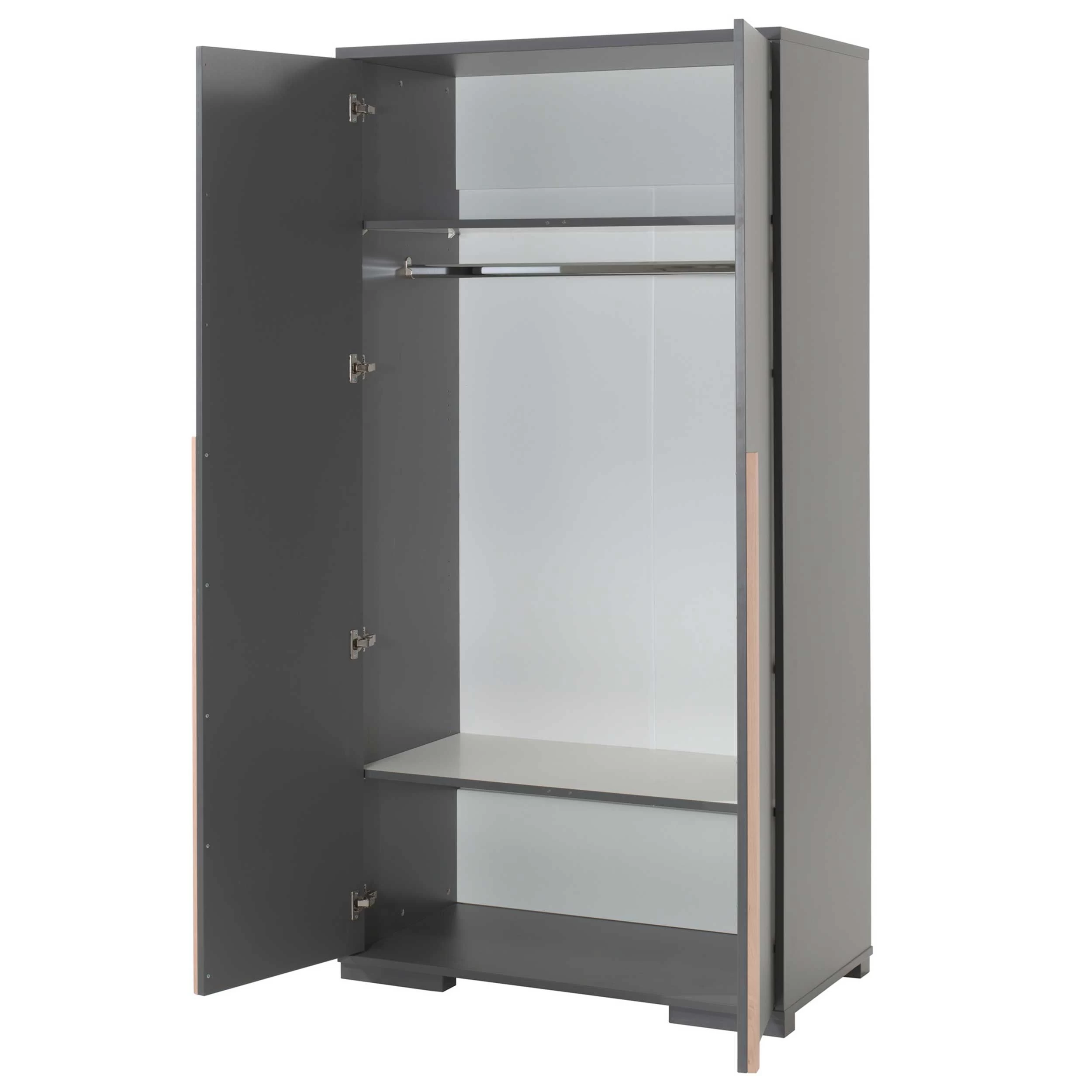 Armoire London 98cm Avec 2 Portes - Anthracite 7 Armoire London 98cm Avec 2 Portes - Anthracite – Image 7