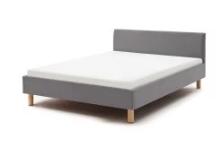 Lit En Tissu Amber 120x200 - Gris Clair 7 Lit En Tissu Amber 120x200 - Gris Clair -Magasin De Meubles Lena hellgrau seitlich fein 7daf